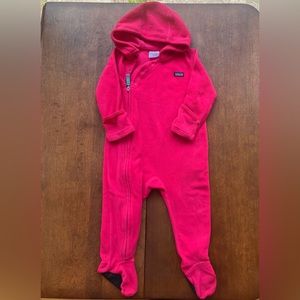 Patagonia pink outerwear onesie - 12-18months